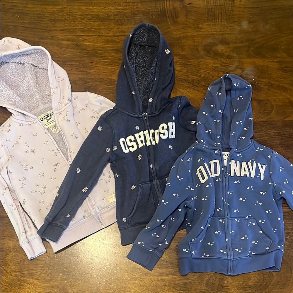 OshKosh and Old Navy Kids' Blue Hoodies size 4T/3T